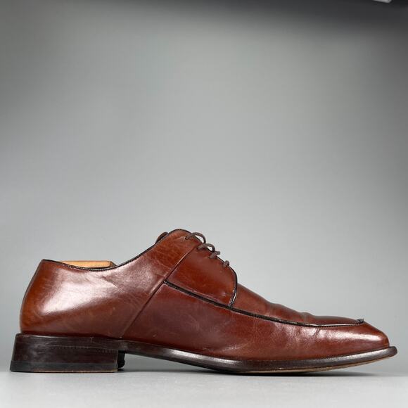 Mezlan Medolla Men’s Size 10.5 Brown Leather Oxford Apron Toe Lace Up Dress Shoe main image 7